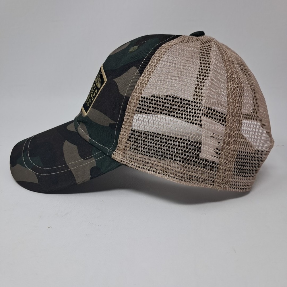Bald Eagle Bourbon Hat Cap Snap Back Camouflage Mesh Trucker Patch One Size Camo - Picture 2 of 7